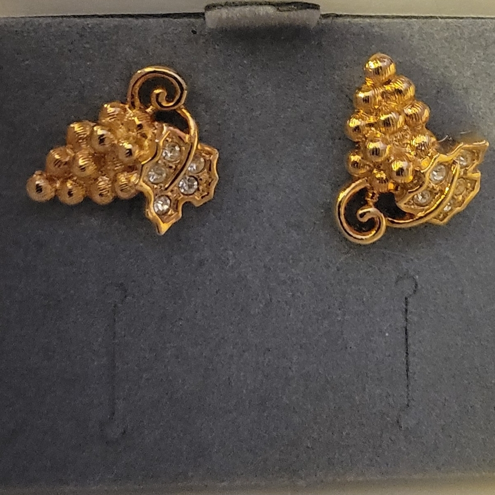 Avon Gold and Silver Cluster Earrings